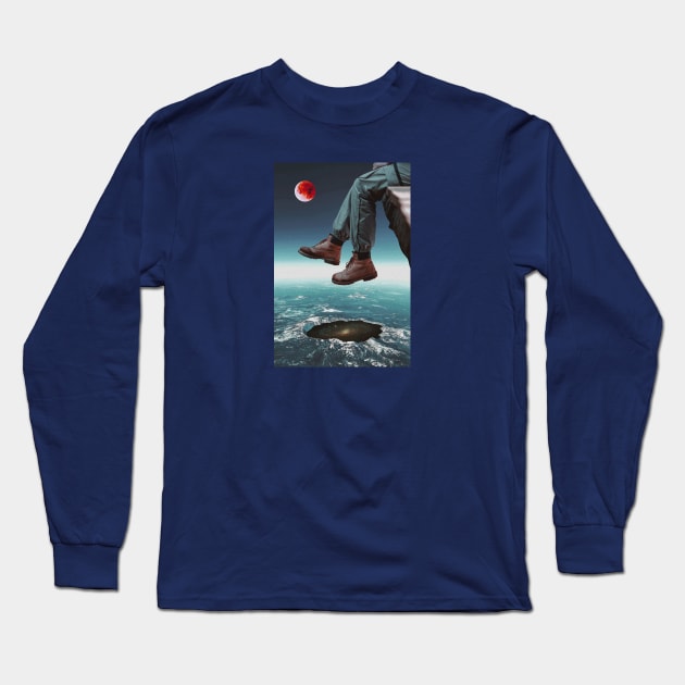 Sitting above the earth Long Sleeve T-Shirt by DoyDrCreative